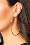 Embellished Edge - Silver Earrings Paparazzi