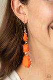 Geo Getaway - Orange Earring Paparazzi