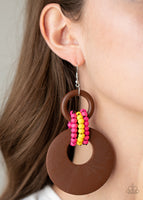 Beach Day Drama - Multi-Colored Earrings Paparazzi