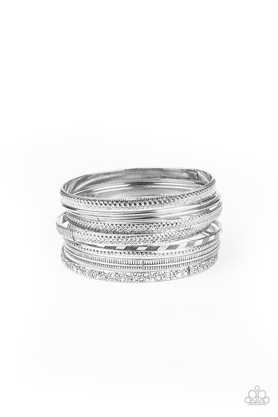 Relics On Repeat - Silver Bracelets Paparazzi