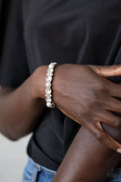 Frosted Finery - White Pearl Bracelet