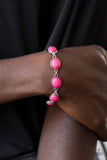 Nice Stonework - Pink Bracelet Paparazzi