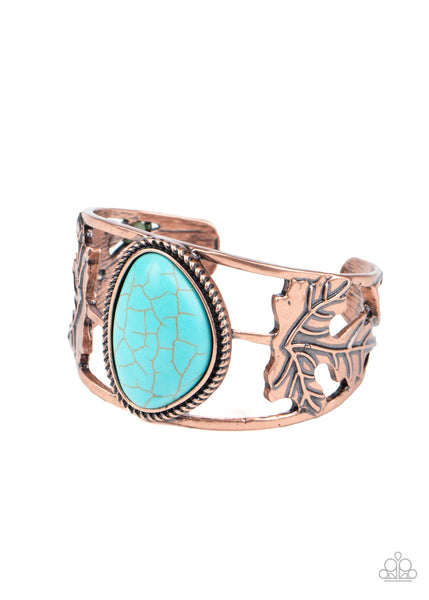 Sahara Seasons - Copper & Turquoise Bracelet Paparazzi