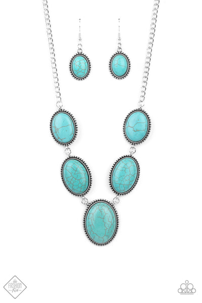 River Valley Radiance - Blue Necklace Paparazzi