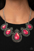 Opal Auras - Pink Necklace Paparazzi