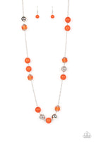 Fruity Fashion - Orange Necklace Paparazzi