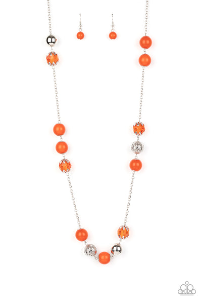 Fruity Fashion - Orange Necklace Paparazzi