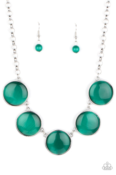 Ethereal Escape - Green Necklace Paparazzi