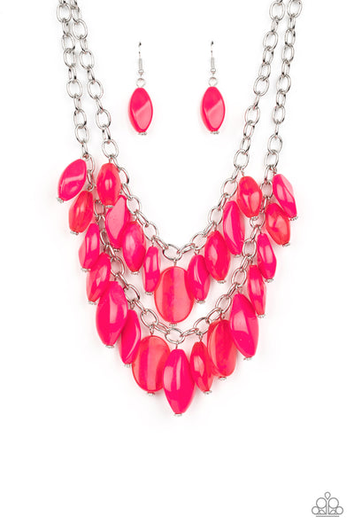 Palm Beach Beauty - Pink Necklace Paparazzi