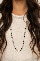 Twinkling Treasures - Black Necklace Paparazzi