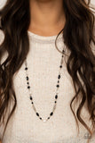 Twinkling Treasures - Black Necklace Paparazzi