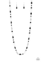 Twinkling Treasures - Black Necklace Paparazzi