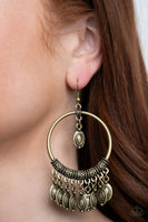 Metallic Harmony - Brass Earrings Paparazzi