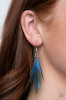 Holographic Glamour - Blue Earring Paparazzi