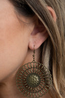 Rustic Groves - Brass Earrings Paparazzi