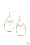 Shimmer Advisory - Yellow Earrings Paparazzi