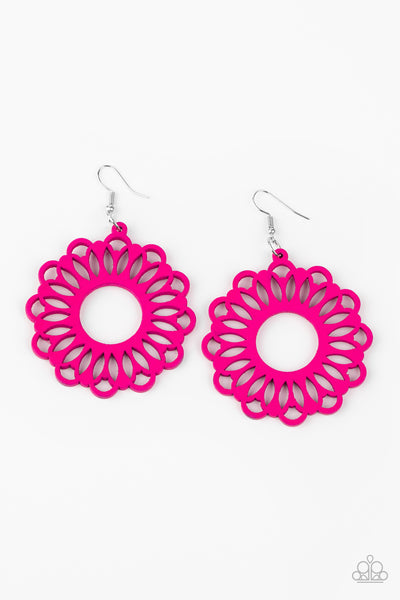 Dominican Daisy - Pink Earrings Paparazzi