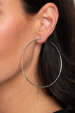 Very Curvaceous - Silver Hoop Earring Paparazzi