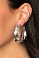 Fearlessly Flared - Silver Earrings Paparazzi