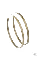 Lean Into The Curves - Brass Earrings Paparazzi