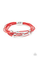 Magnetically Modern - Red Bracelet Paparazzi