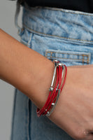 Magnetically Modern - Red Bracelet Paparazzi