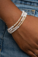 How Does Your Garden GLOW - White Bracelet Paparazzi