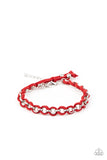 SUEDE Side to Side - Red Bracelet Paparazzi