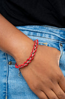 SUEDE Side to Side - Red Bracelet Paparazzi