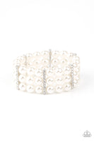 Modern Day Majesty - White Bracelet Paparazzi