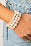 Modern Day Majesty - White Bracelet Paparazzi