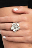 Hibiscus Holiday - White Ring Paparazzi