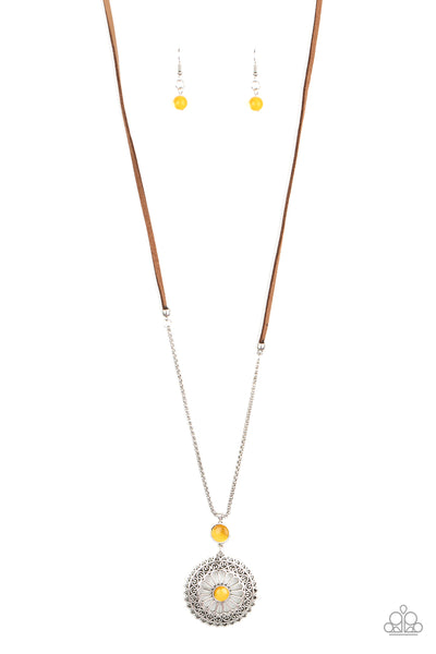 Where No MANDALA Has Gone Before - Yellow Necklace Paparazzi