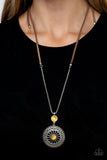 Where No MANDALA Has Gone Before - Yellow Necklace Paparazzi