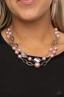 Fluent In Affluence - Pink Pearl Necklace Paparazzi