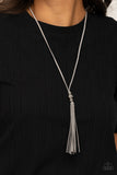 Hold My Tassel - Silver Necklace Paparazzi