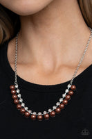 Frozen in TIMELESS - Brown Necklace Paparazzi