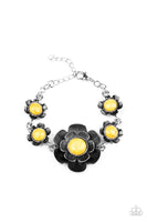 Badlands Blossom - Yellow Bracelet Paparazzi