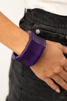 Caribbean Couture - Purple Wooden Bracelet Paparazzi