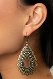 Texture Garden - Brass Earrings Paparazzi