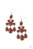 Afterglow Glamour - Brown Earrings Paparazzi
