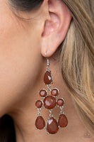 Afterglow Glamour - Brown Earrings Paparazzi