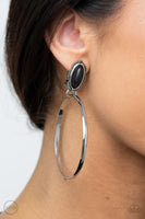 At Long LASSO - Black Clip-on Earrings Paparazzi