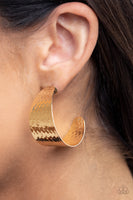 Flatten The Curve - Gold Hoop Earrings Paparazzi