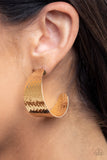 Flatten The Curve - Gold Hoop Earrings Paparazzi