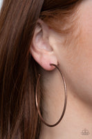 Rustic Roundabout - Copper Earrings Paparazzi