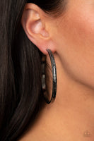 TREAD All About It - Black Earrings Paparazzi