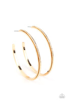 Sultry Shimmer - Gold Hoop Earrings Paparazzi