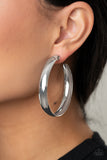 BEVEL In It - Silver Earrings Paparazzi