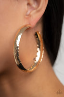 Check Out These Curves - Gold Hoop Earring Paparazzi